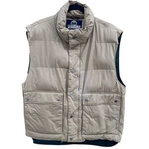 Woodlake Vintage Mens M Tan Puffer Goose Down Vest Gorpcore Utility Outdoor Warm